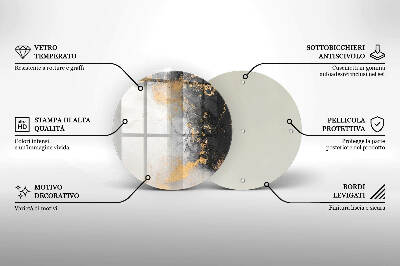 Podtácek pod svíčky Abstrakce se zlatem
