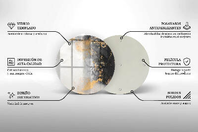 Podtácek pod svíčky Abstrakce se zlatem