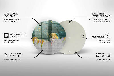 Tácek pod svíčku Abstrakce se zlatem