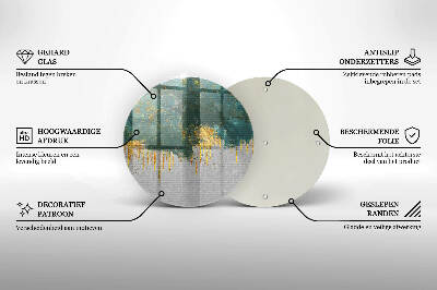 Tácek pod svíčku Abstrakce se zlatem