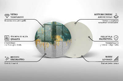 Tácek pod svíčku Abstrakce se zlatem