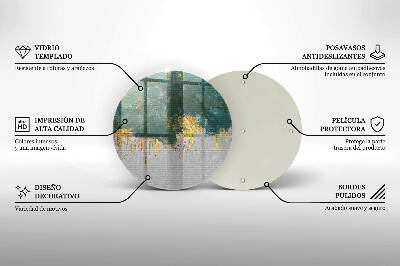 Tácek pod svíčku Abstrakce se zlatem