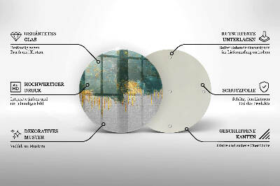 Tácek pod svíčku Abstrakce se zlatem