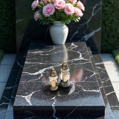 Tácek pod svíčku Dekorativní listy se zlatem