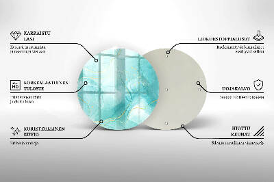 Tácek pod svíčku Modrá a zlatá abstrakce