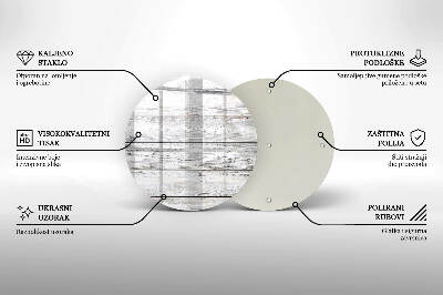 Podložka pod svíčku Světlé dřevěné desky