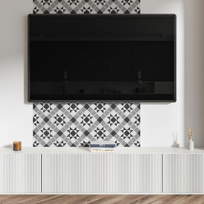 Obdélníkový nástěnný panel Wzór geometryczny z motywem gwiazd