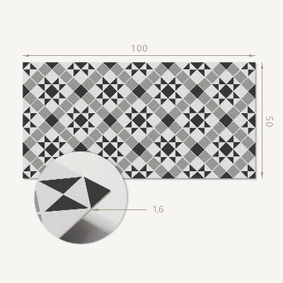 Obdélníkový nástěnný panel Wzór geometryczny z motywem gwiazd
