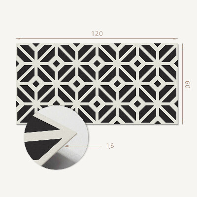Obdélníkový obkladový panel Wzór rombowy w stylu geometrycznym