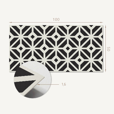 Obdélníkový obkladový panel Wzór rombowy w stylu geometrycznym
