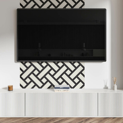Obdélníkový obkladový panel Wzór geometryczny z plecionką
