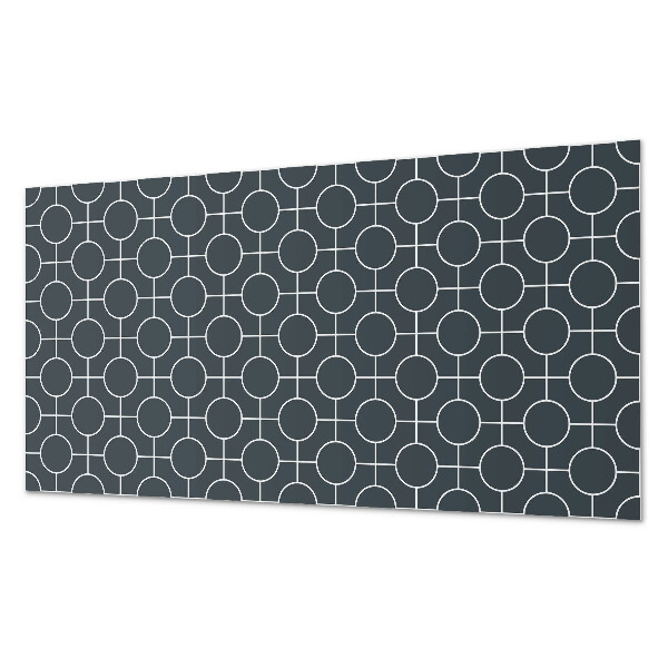 Obdélníkový nástěnný panel Wzór okręgów i linii w geometrii