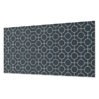 Obdélníkový nástěnný panel Wzór okręgów i linii w geometrii
