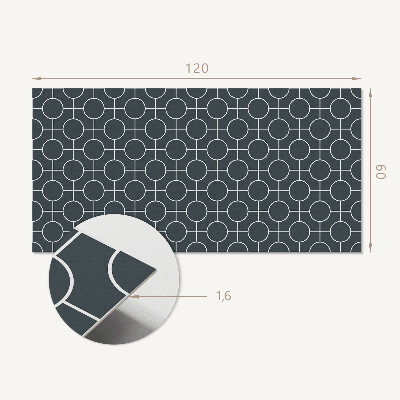 Obdélníkový nástěnný panel Wzór okręgów i linii w geometrii