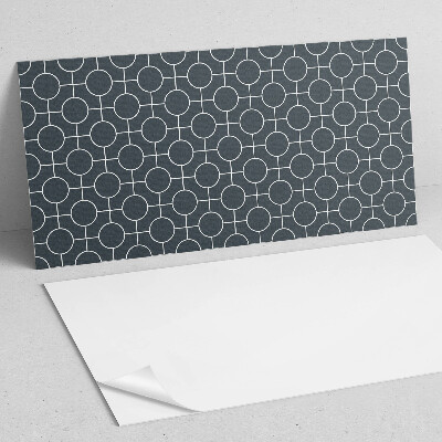 Obdélníkový nástěnný panel Wzór okręgów i linii w geometrii