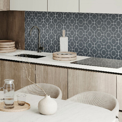 Obdélníkový nástěnný panel Wzór okręgów i linii w geometrii