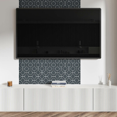 Obdélníkový nástěnný panel Wzór okręgów i linii w geometrii
