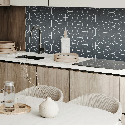 Obdélníkový nástěnný panel Wzór okręgów i linii w geometrii