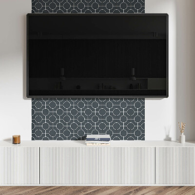 Obdélníkový nástěnný panel Wzór okręgów i linii w geometrii