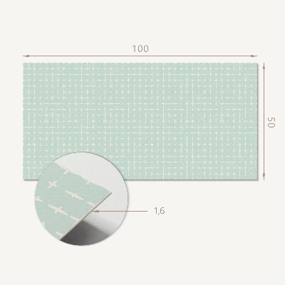 Obdélníkový nástěnný panel Wzór linii i krzyży w geometrii