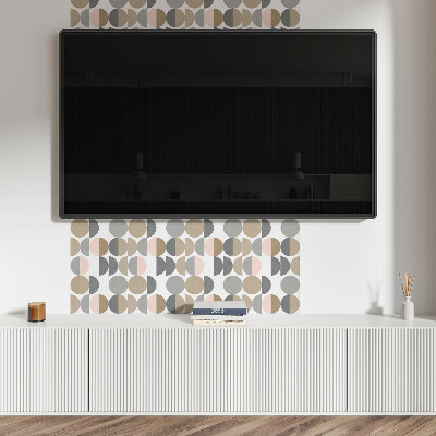 Obdélníkový panel na zeď Okręgi i półokręgi w geometrycznym stylu