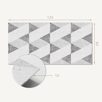 Obdélníkový obkladový panel Kontrasty w geometrycznych kształtach