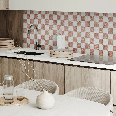 Obdélníkový nástěnný panel Marmurowa szachownica w eleganckim stylu