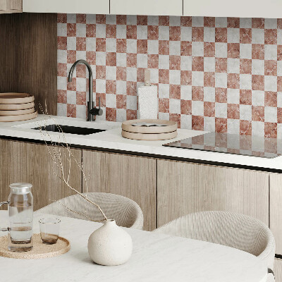 Obdélníkový nástěnný panel Marmurowa szachownica w eleganckim stylu