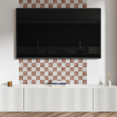 Obdélníkový nástěnný panel Marmurowa szachownica w eleganckim stylu