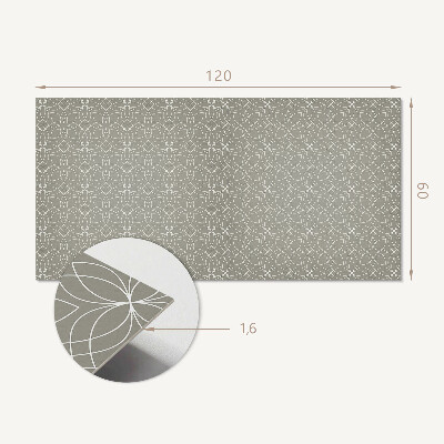 Obdélníkový obkladový panel Kwiatowy wzór w geometrycznym stylu