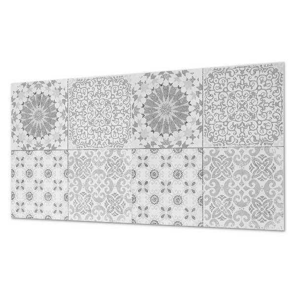 Obdélníkový nástěnný panel Motyw geometryczno-kwiatowy