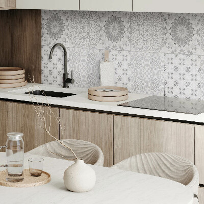 Obdélníkový nástěnný panel Motyw geometryczno-kwiatowy