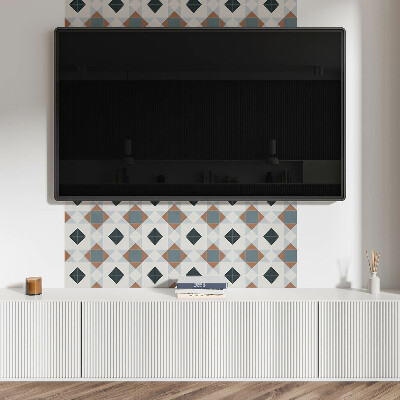Obdélníkový nástěnný panel Kaflowy motyw geometryczny