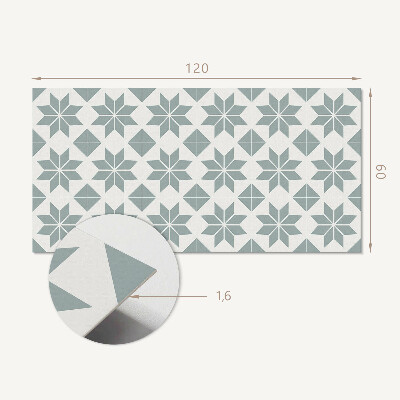 Obdélníkový panel na zeď Kwiatowe motywy w geometrycznym stylu