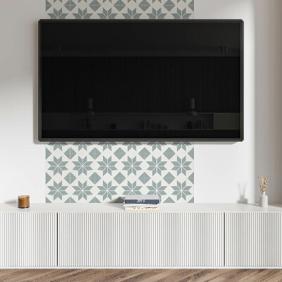 Obdélníkový panel na zeď Kwiatowe motywy w geometrycznym stylu