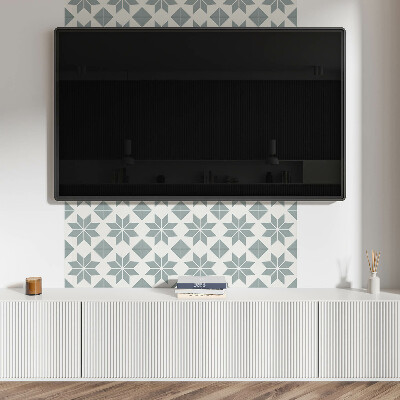 Obdélníkový panel na zeď Kwiatowe motywy w geometrycznym stylu