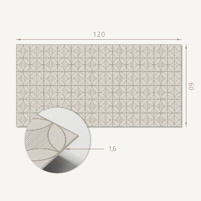 Obdélníkový nástěnný panel Okrągły wzór w stylu geometrycznym