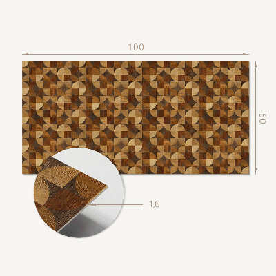 Obdélníkový nástěnný panel Wzór inspirowany geometrią drewna