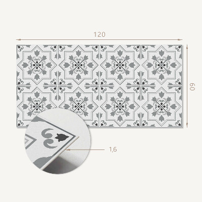 Obdélníkový nástěnný panel Kwiatowy design w harmonijnych odcieniach