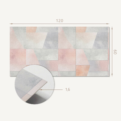 Obdélníkový obkladový panel Pastelowa geometria