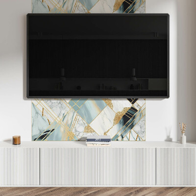 Obdélníkový panel na zeď Marmurowe geometryczne kształty