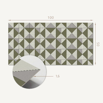 Obdélníkový panel na zeď Geometria trójkątnych kształtów