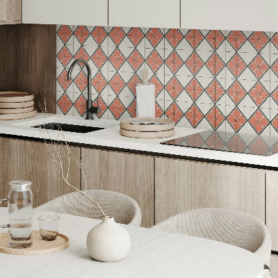 Obdélníkový nástěnný panel Wzór rombów w stylu geometrycznym