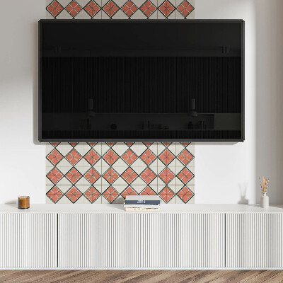 Obdélníkový nástěnný panel Wzór rombów w stylu geometrycznym