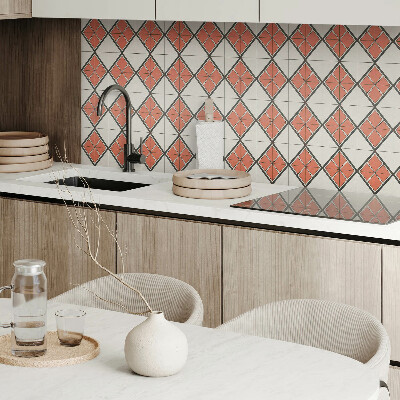 Obdélníkový nástěnný panel Wzór rombów w stylu geometrycznym