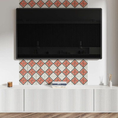 Obdélníkový nástěnný panel Wzór rombów w stylu geometrycznym