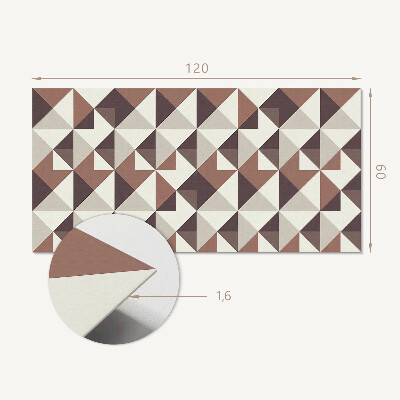 Obdélníkový panel na zeď Abstrakcyjne trójkąty w geometrycznym stylu