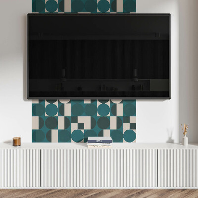 Obdélníkový nástěnný panel Kształty i formy w geometrycznym stylu