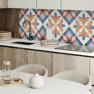 Obdélníkový panel na zeď Kwiatowy motyw w geometrycznym stylu