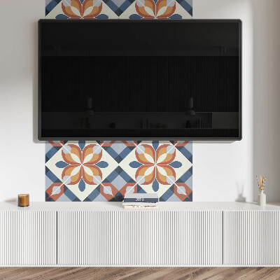 Obdélníkový panel na zeď Kwiatowy motyw w geometrycznym stylu